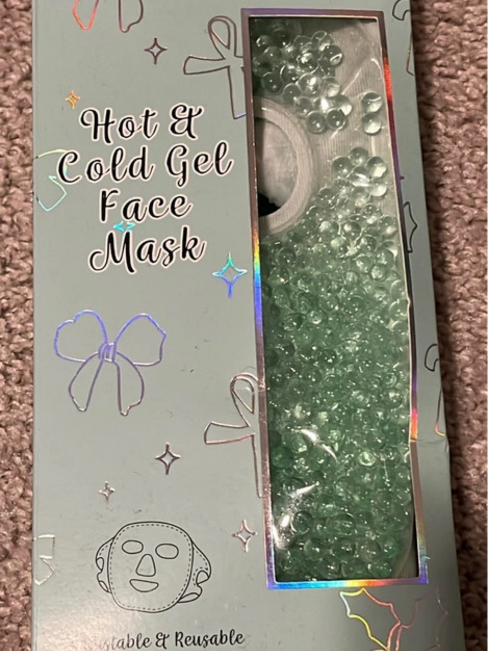 Hot & Cold Gel Face Mask - Reusable Green Mask